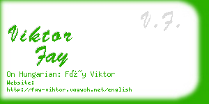 viktor fay business card